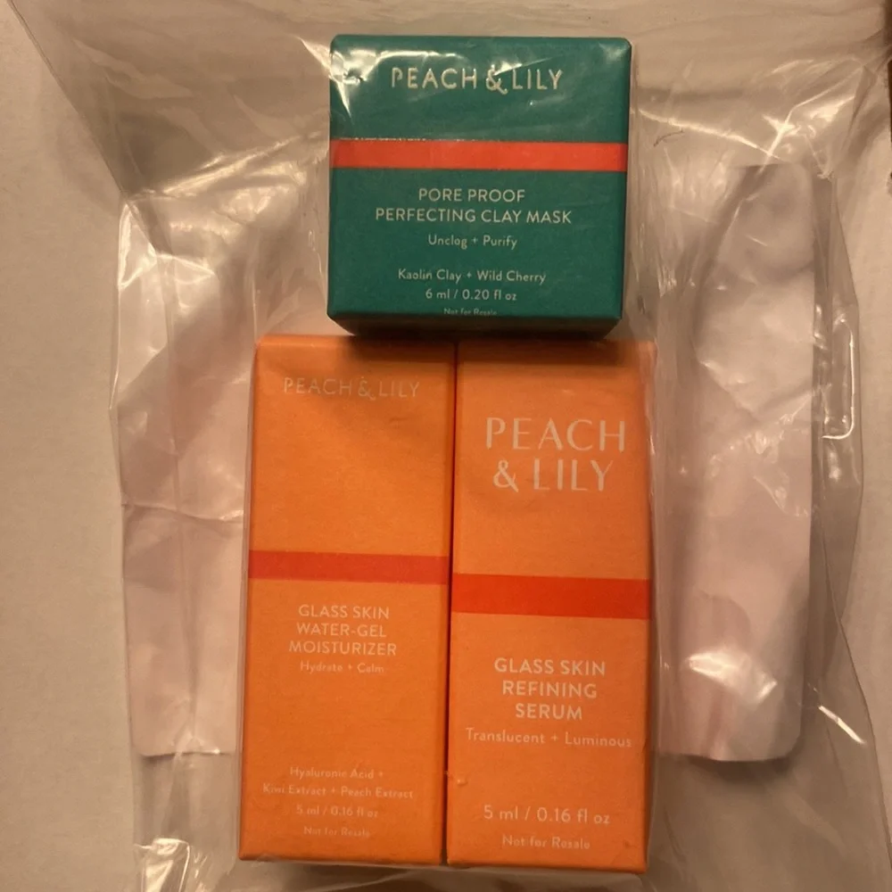 PEACH & LILY 3p Serum Mask Moisturizer Travel Size NIB $45